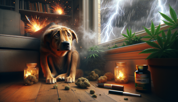 CBD et stress lié aux bruits forts (feux d’artifice, orages) chez les animaux